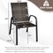 Weather-Resistant PE Rattan Patio Dining Chairs Stackable Outdoor Chairs with Steel Frame